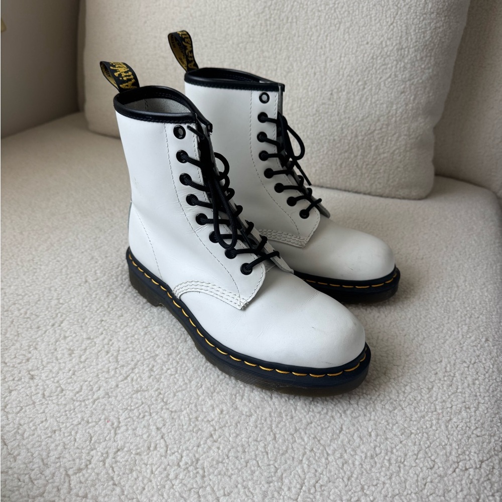 Dr. Martens White Combat Boots